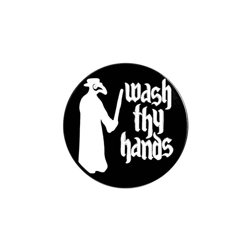 Plague Doctor Hard Enamel Pins, plague doctor pins, hard enamel pins, pins, plage doctor, plague, wash thy hands, my time has come again