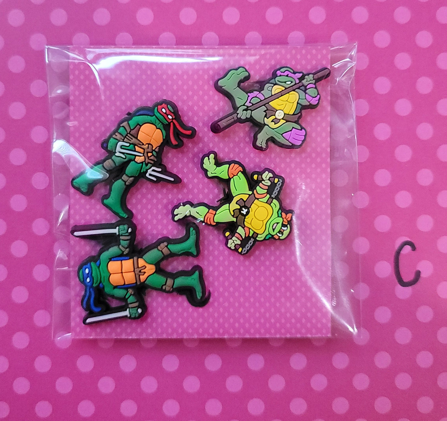 Ninja Turtle Inspired Croc Charms, Turtle Croc Charms, Shoe Charms, Ninja Turtle Inspired Croc Accessory, Ninja Flair, Turtle Flair, Jibbitz