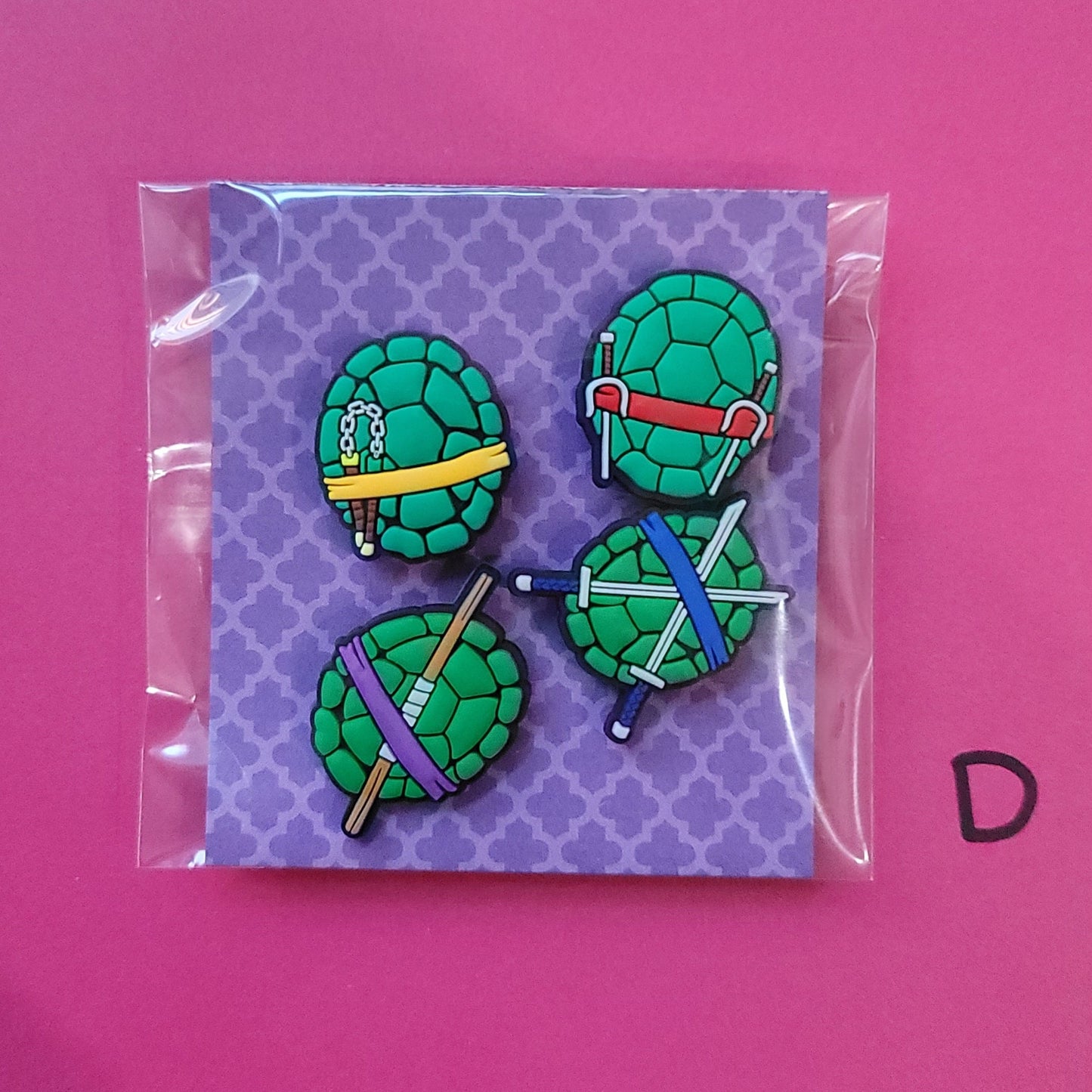 Ninja Turtle Inspired Croc Charms, Turtle Croc Charms, Shoe Charms, Ninja Turtle Inspired Croc Accessory, Ninja Flair, Turtle Flair, Jibbitz