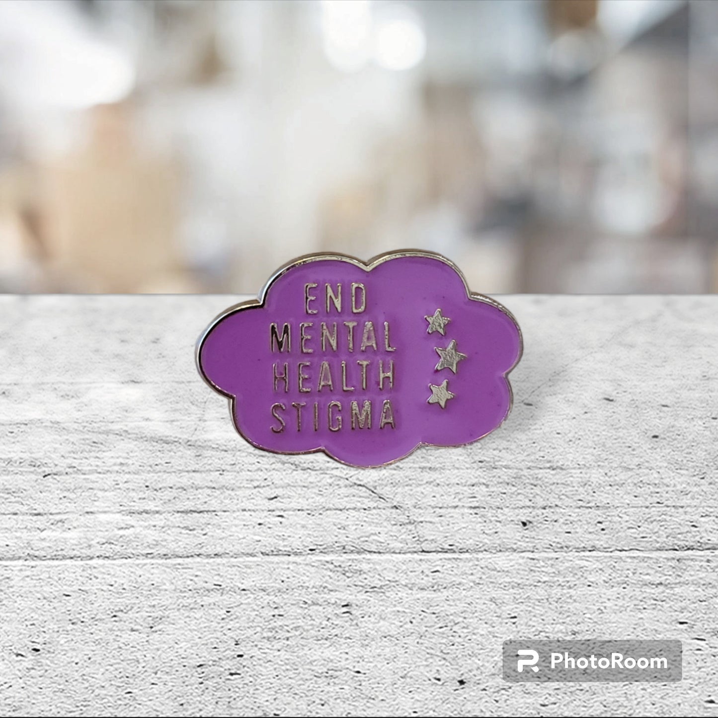 End Mental Health Stigma Enamel Pin