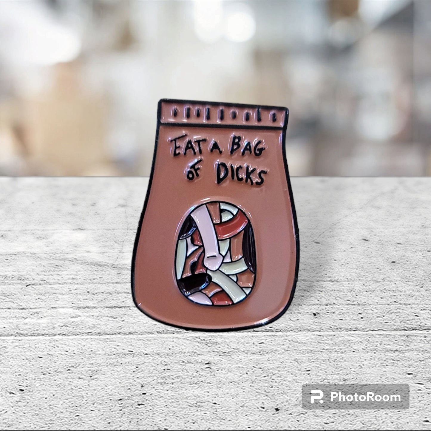 Eat A Bag of Dicks Enamel Pin
