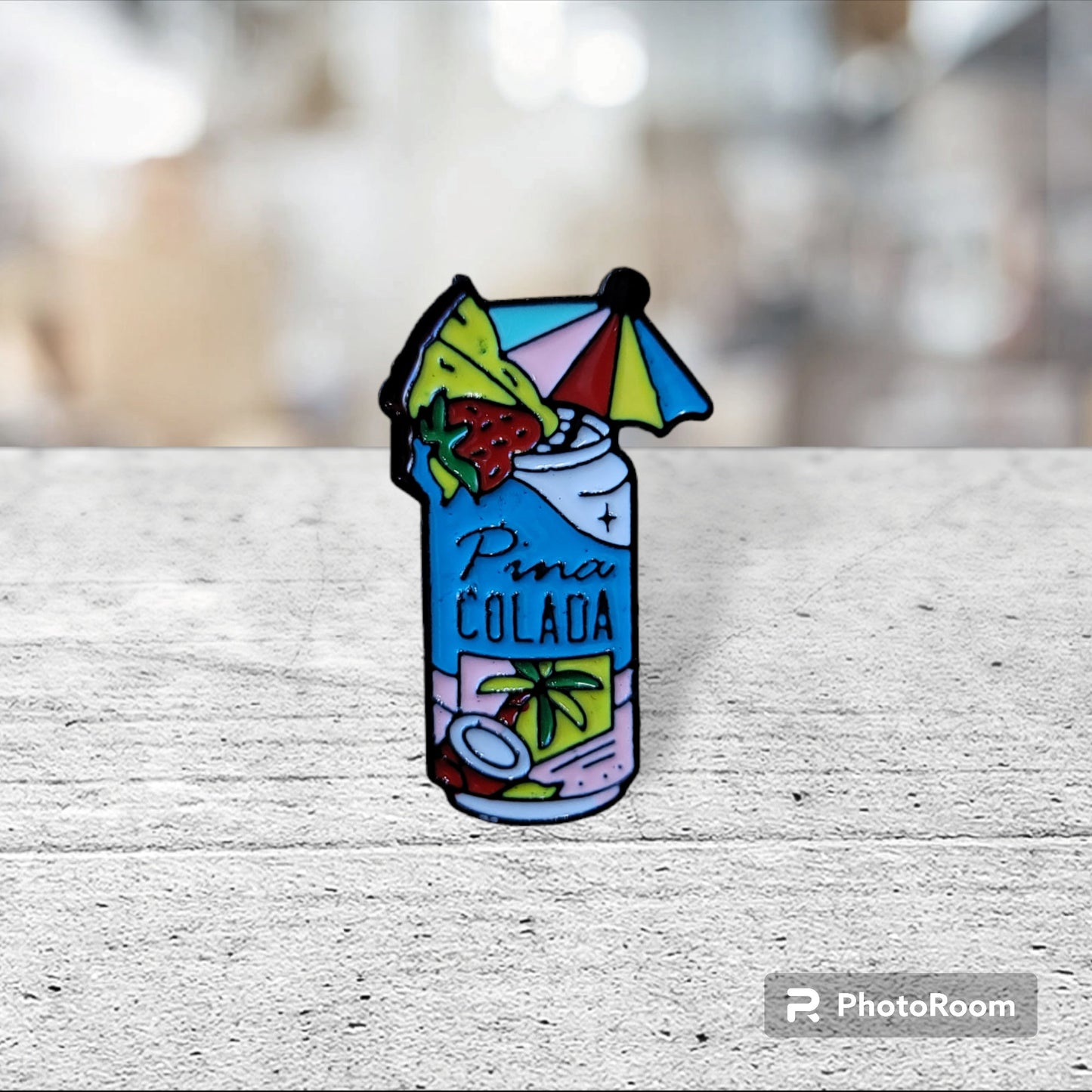Pina Colada Pin, Cocktail pin, Alcholoic Beverage Pin