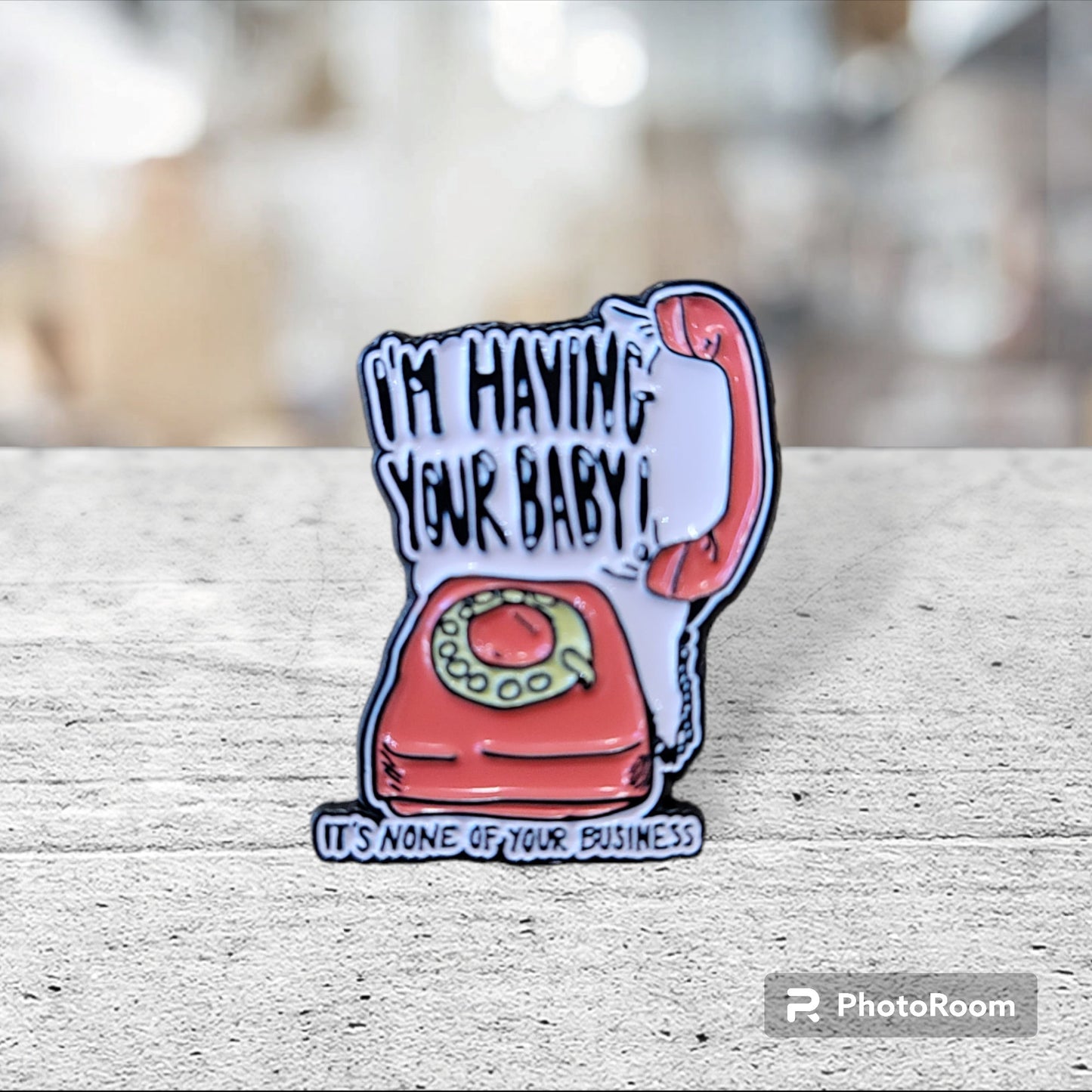 Vintage Telephone Pin, Retro Telepone Pin