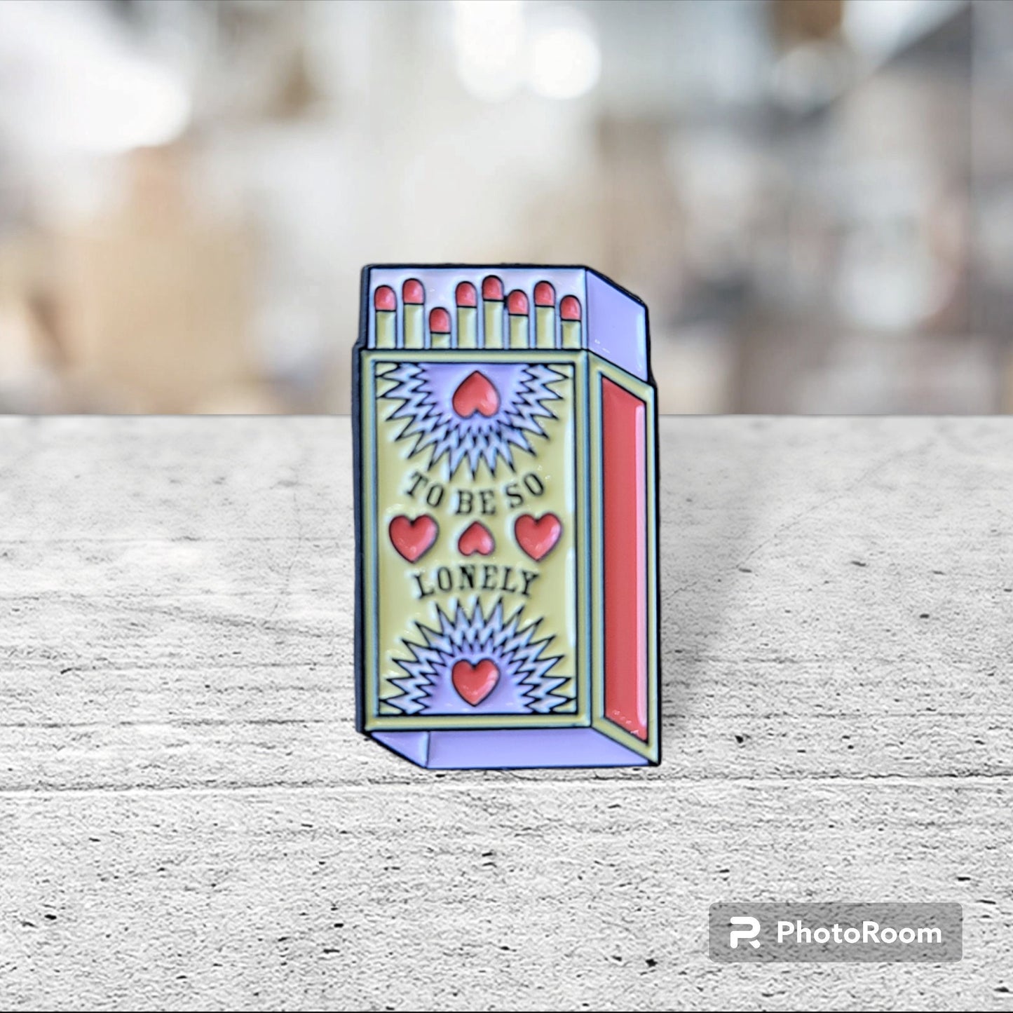 Retro Matchbox Pin, Lonely Matchbox Pin