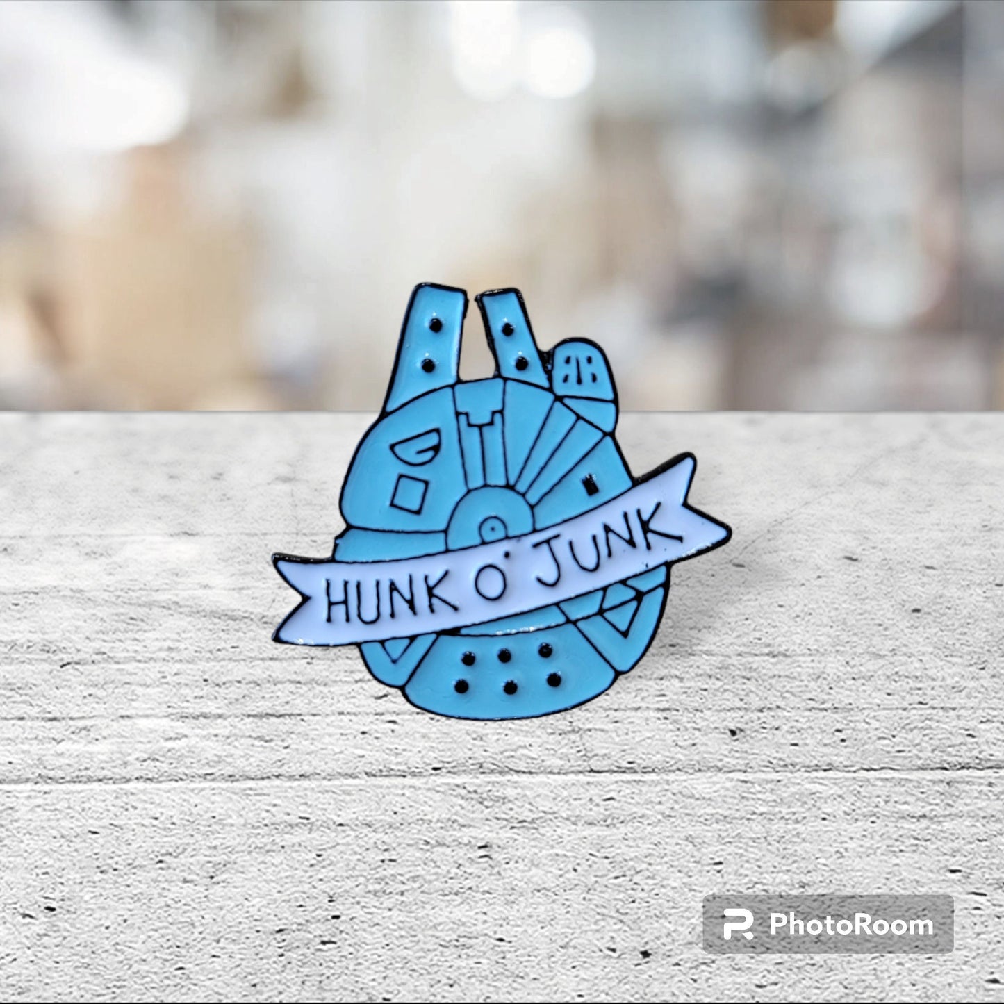 Hunk O' Junk Pin, Millenium Falcon Inspired Pin, Star Wars Inspired Pin
