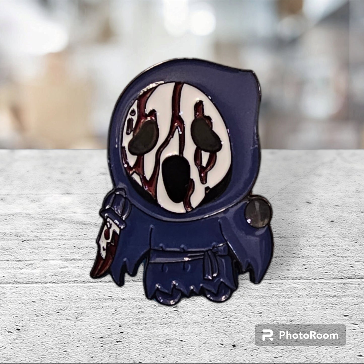 Ghostface Inspired Pin, Scream Inspired Pin, Scary Movie Inspired Pin, Horror Movie Inspired Pin, Horror Film Inspired Pin
