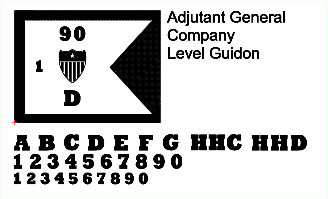 Adjutant General Corps Guidon AND Branch Insignia (United States Army)