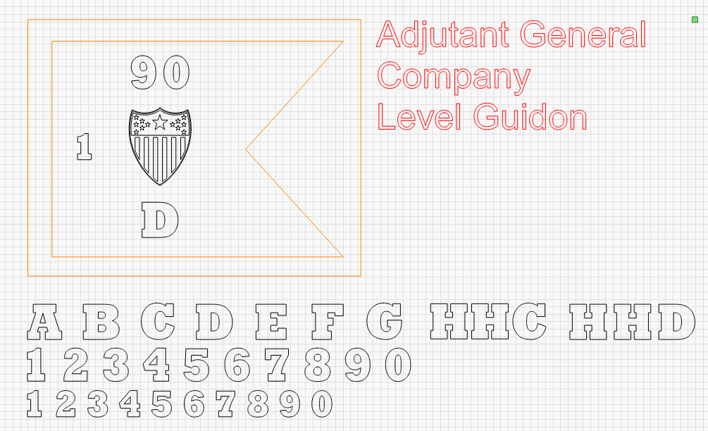 Adjutant General Corps Guidon AND Branch Insignia (United States Army)