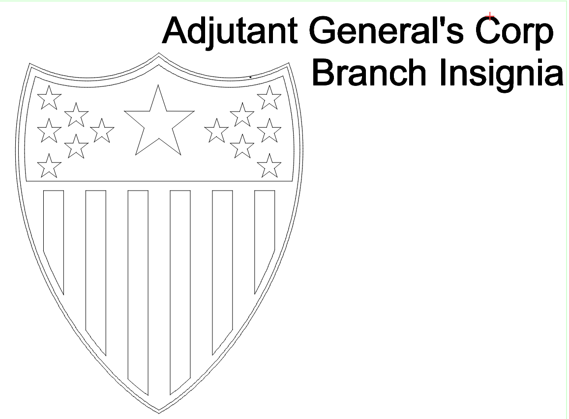 Adjutant General Corps Guidon AND Branch Insignia (United States Army)