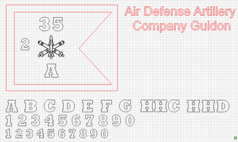 Air Defense Artillery Company Guidon AND Branch Insignia (United States Army)