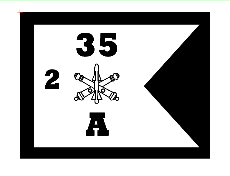 Air Defense Artillery Company Guidon AND Branch Insignia (United States Army)