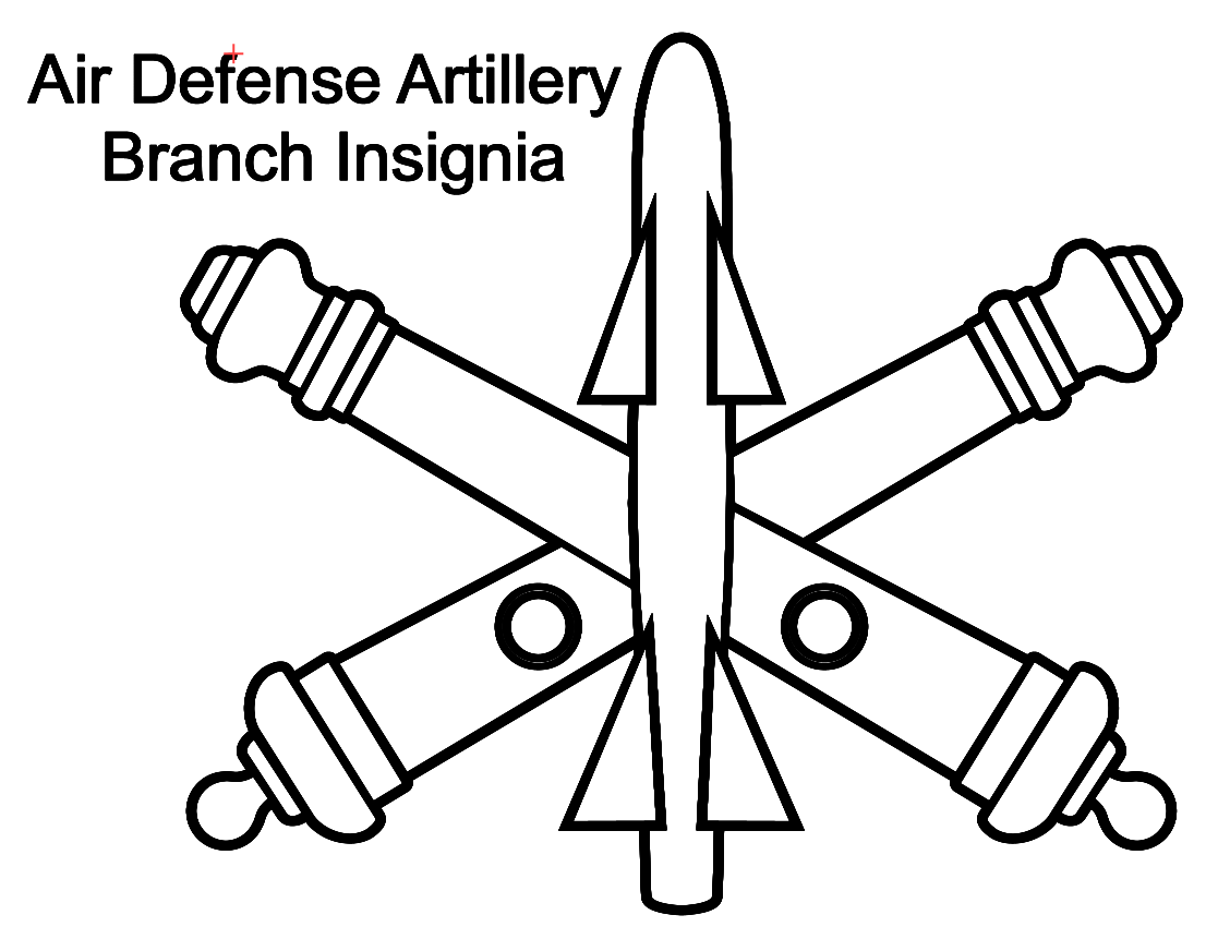 Air Defense Artillery Company Guidon AND Branch Insignia (United States Army)