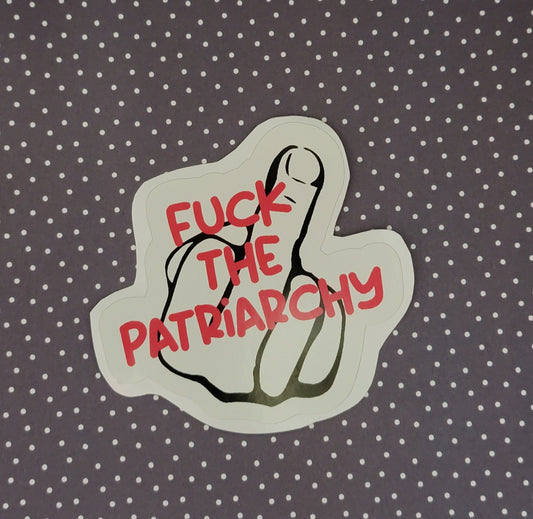 F*** the patriarchy middle finger sticker