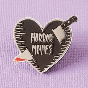 I heart pins, I love pins, I love things pins, heart pins, love enamel pins, i love hot moms, i love horror movies, horror movies, hot moms