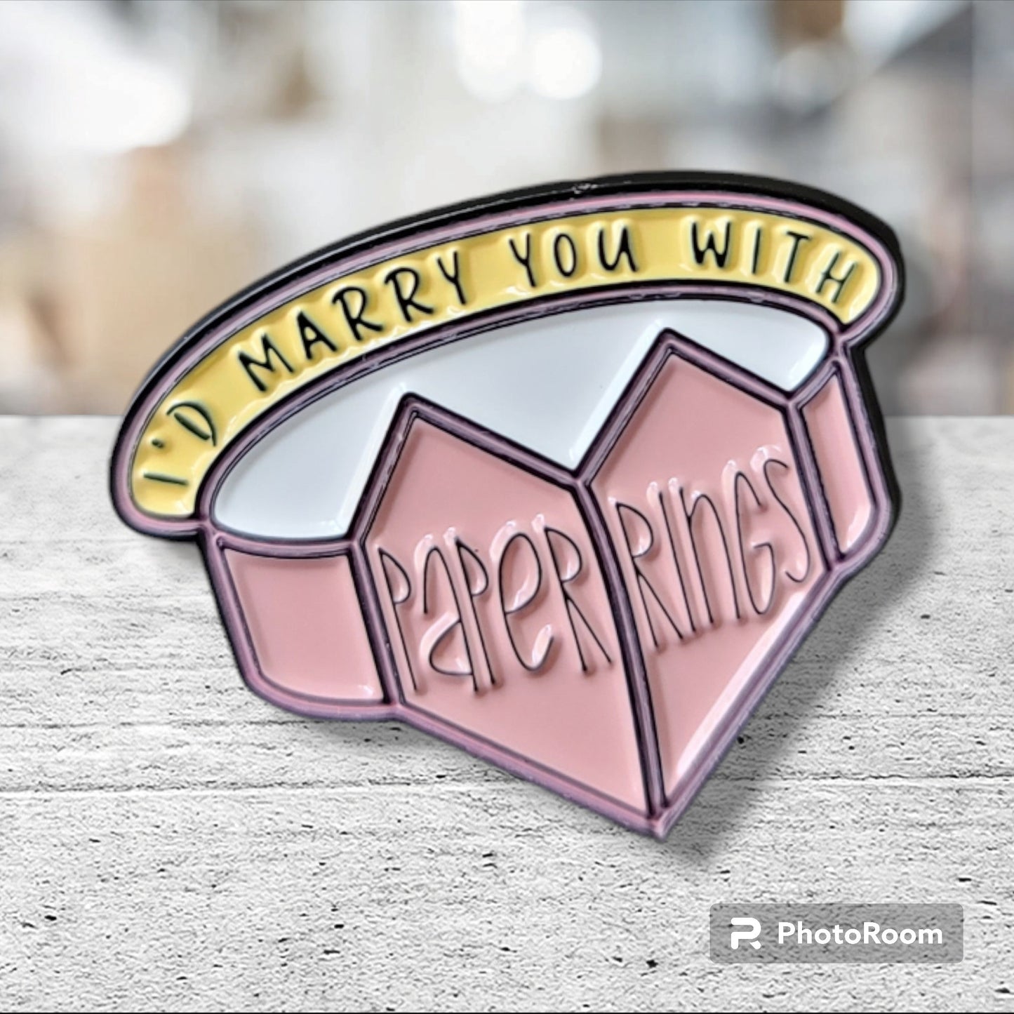 Taylor Swift Inspired Enamel Pin, Paper Rings Inspired Enamel Pin, Gift for Swifties, I'd Marry You With Paper Rings Enamel Pin, Swiftie Pin
