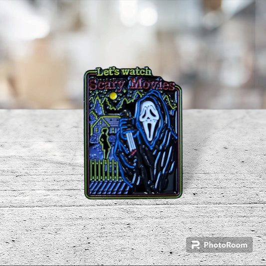 Ghostface Inspired Pin, Scream Inspired Pin, Scary Movie Inspired Pin, Horror Movie Inspired Pin, Horror Film Inspired Pin