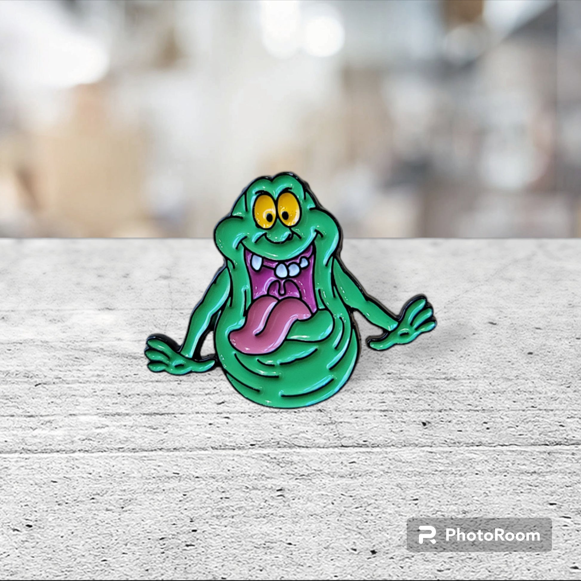Ghostbusters Inspired Enamel Pin, Slimer Inspired Enamel Pin