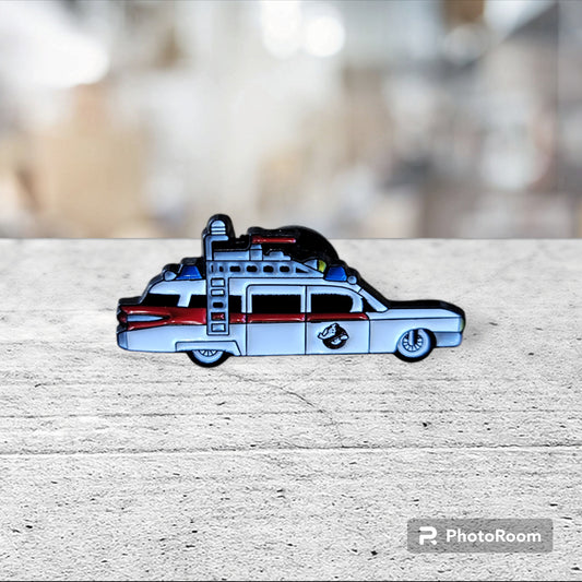 Ghostbusters Inspired Enamel Pin, Ecto-1 Inspired Enamel Pin