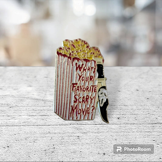 Ghostface Inspired Pin, Scream Inspired Pin, Scary Movie Inspired Pin, Horror Movie Inspired Pin, Horror Film Inspired Pin