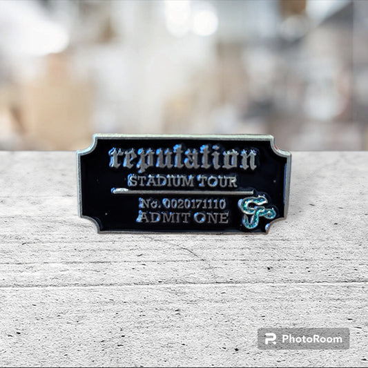 Taylor Swift Inspired Reputation Statium Tour Ticket Enamal Pin, Reputation Statium Tour Pin